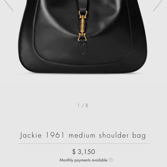 Gucci Piston Lock Shoulder Bag in Black Leather - Picture 8 of 8